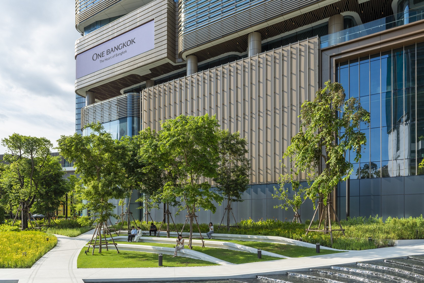 The wheelchair-friendly ramps at One Bangkok are designed for the elderly and visitors who are mobility impaired.