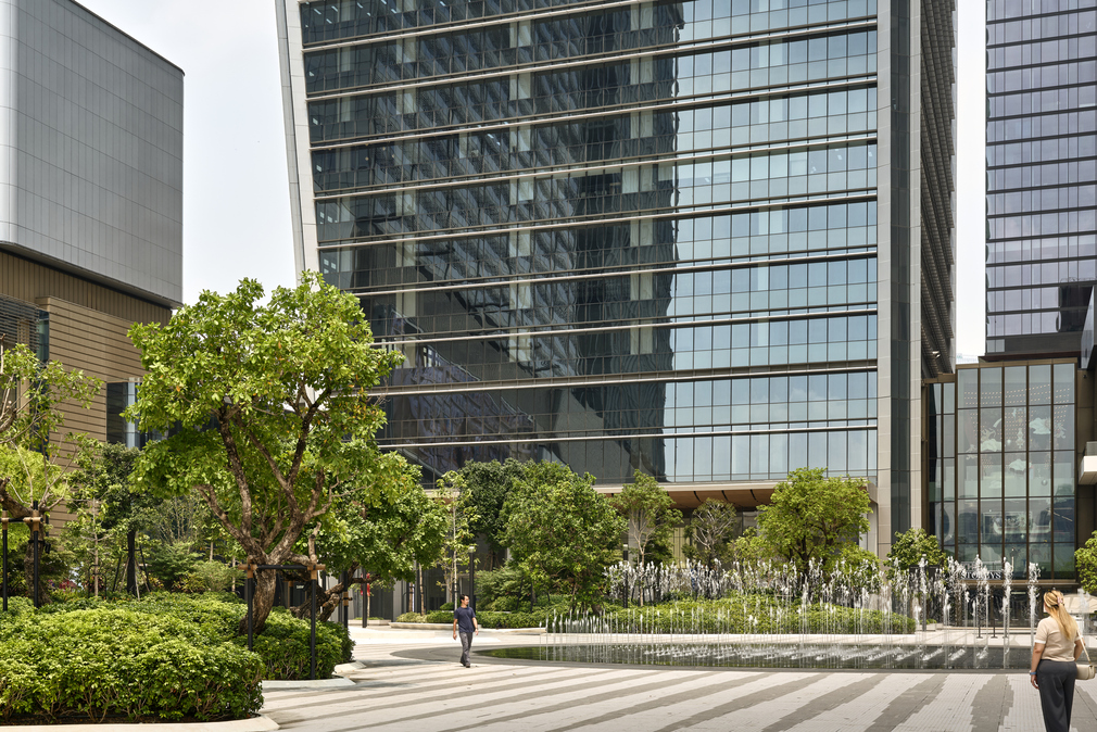 The One Bangkok urban park, a refreshing green space in Bangkok where couples can relax and unwind