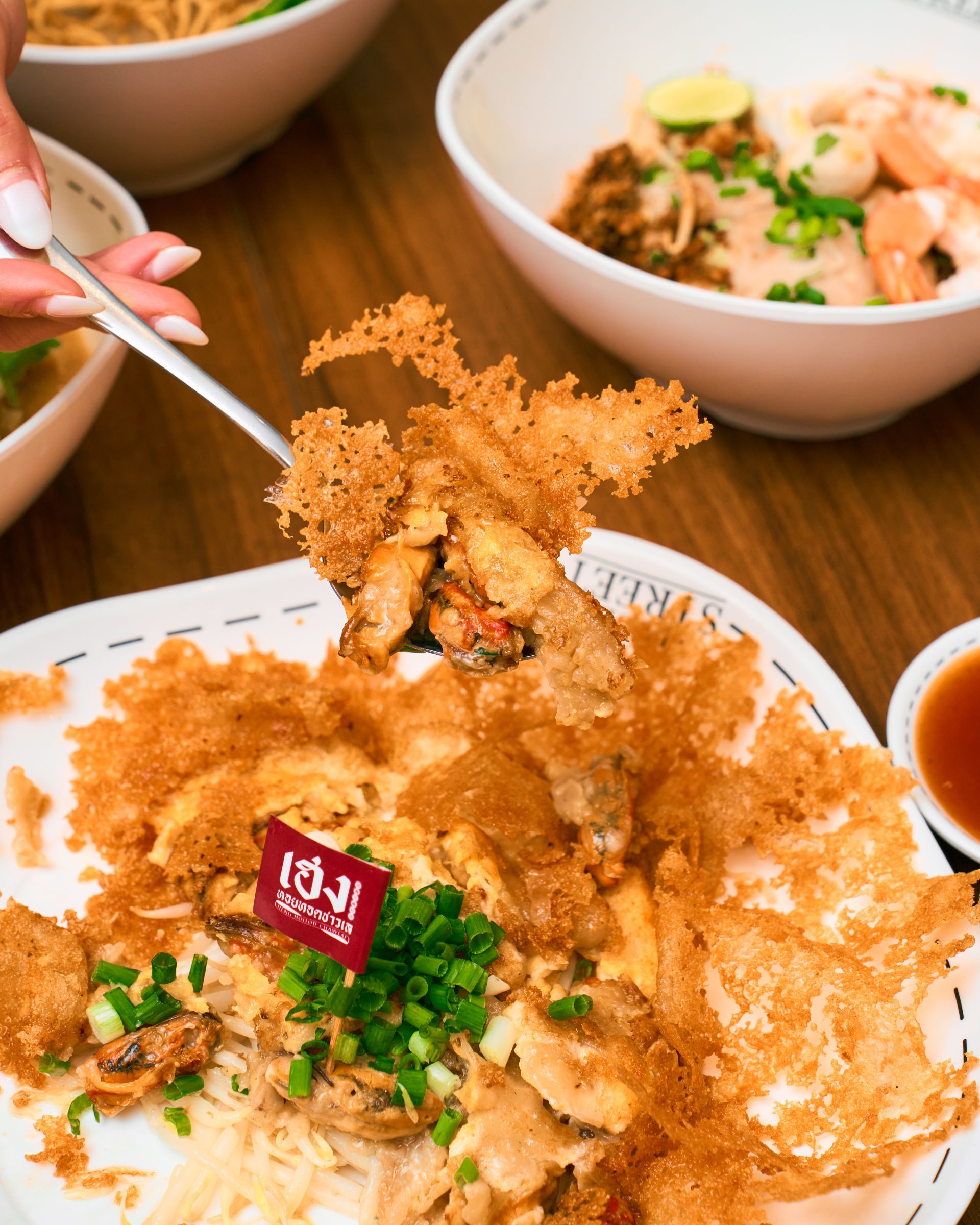  Fried oysters is a popular street food dish at One Bangkok