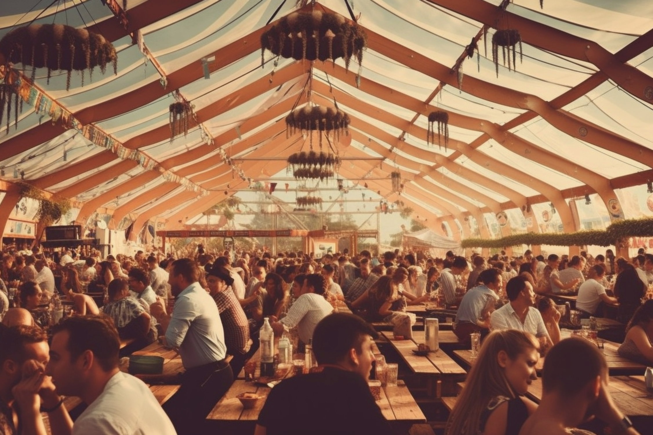 Good vibe at the Oktoberfest festival.