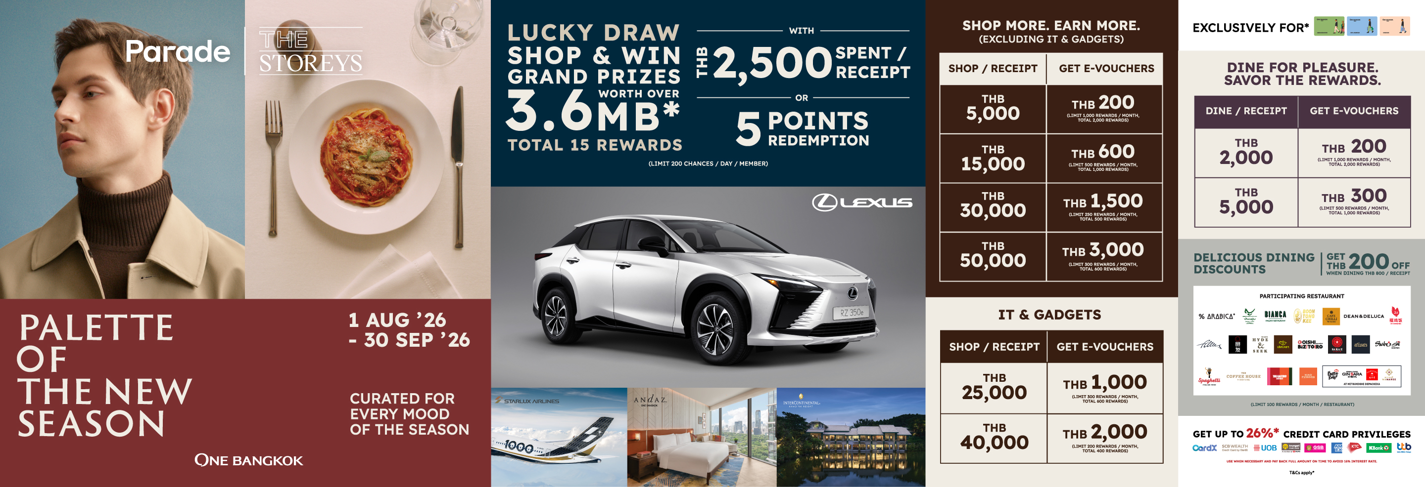PALETTE OF THE NEW SEASON promotion at One Bangkok