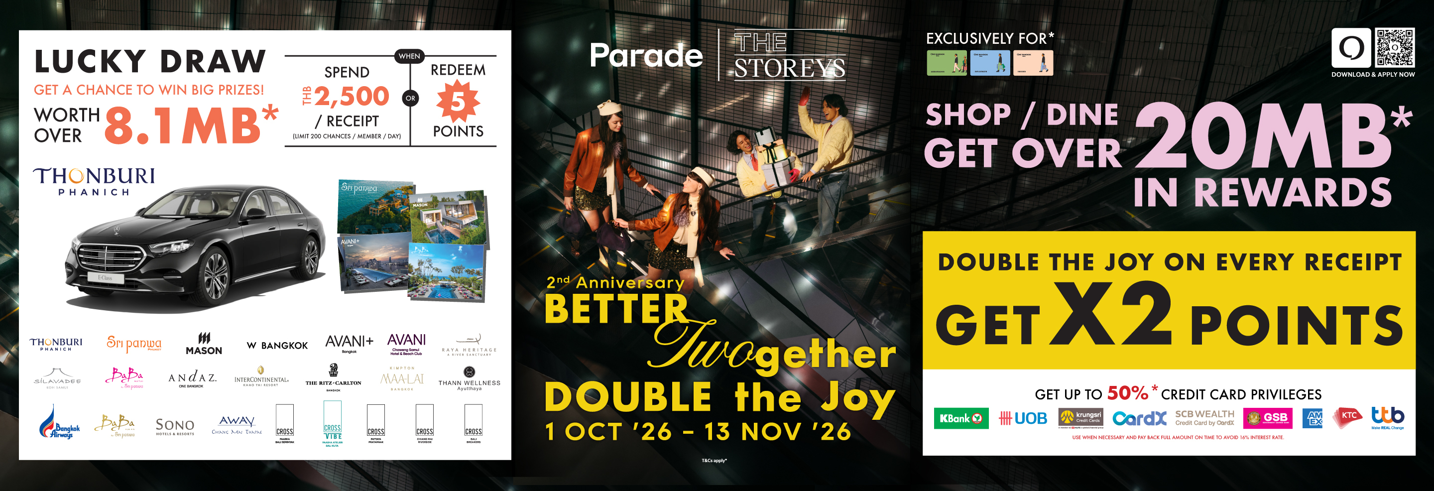 โปรโมชัน 2nd ANNIVERSARY : BETTER TWO GETHER DOUBLE THE JOY ที่ วัน แบงค็อก