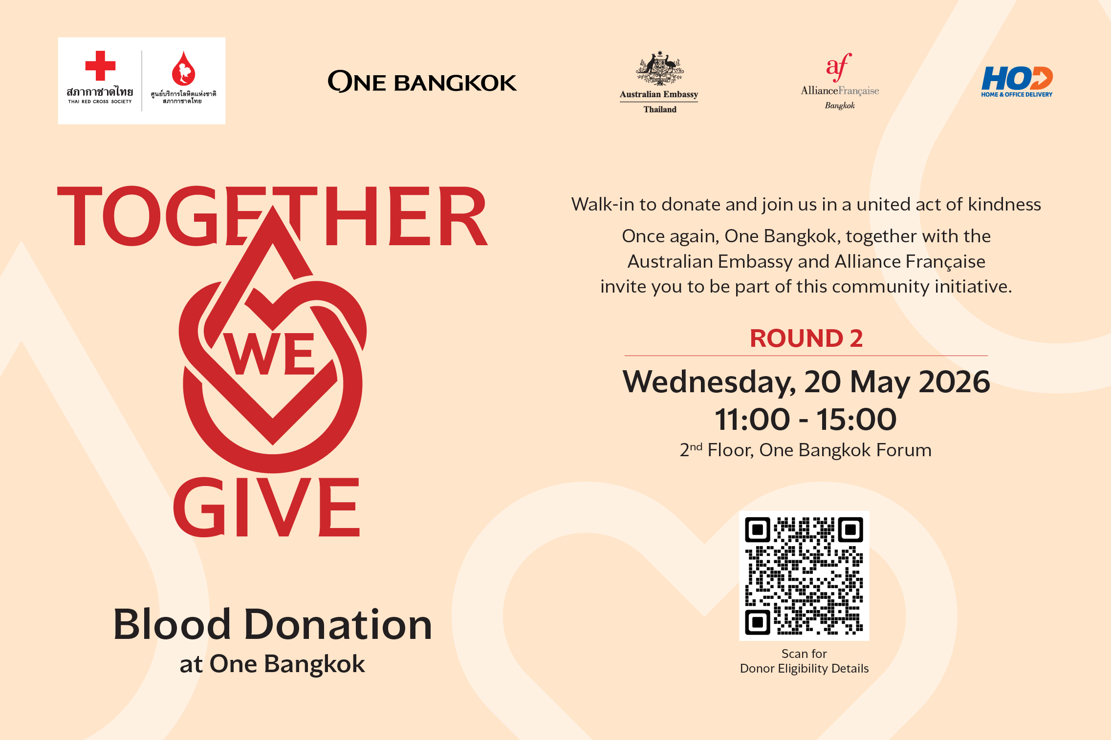 Together we give – Blood Donation at One Bangkok: Round 2