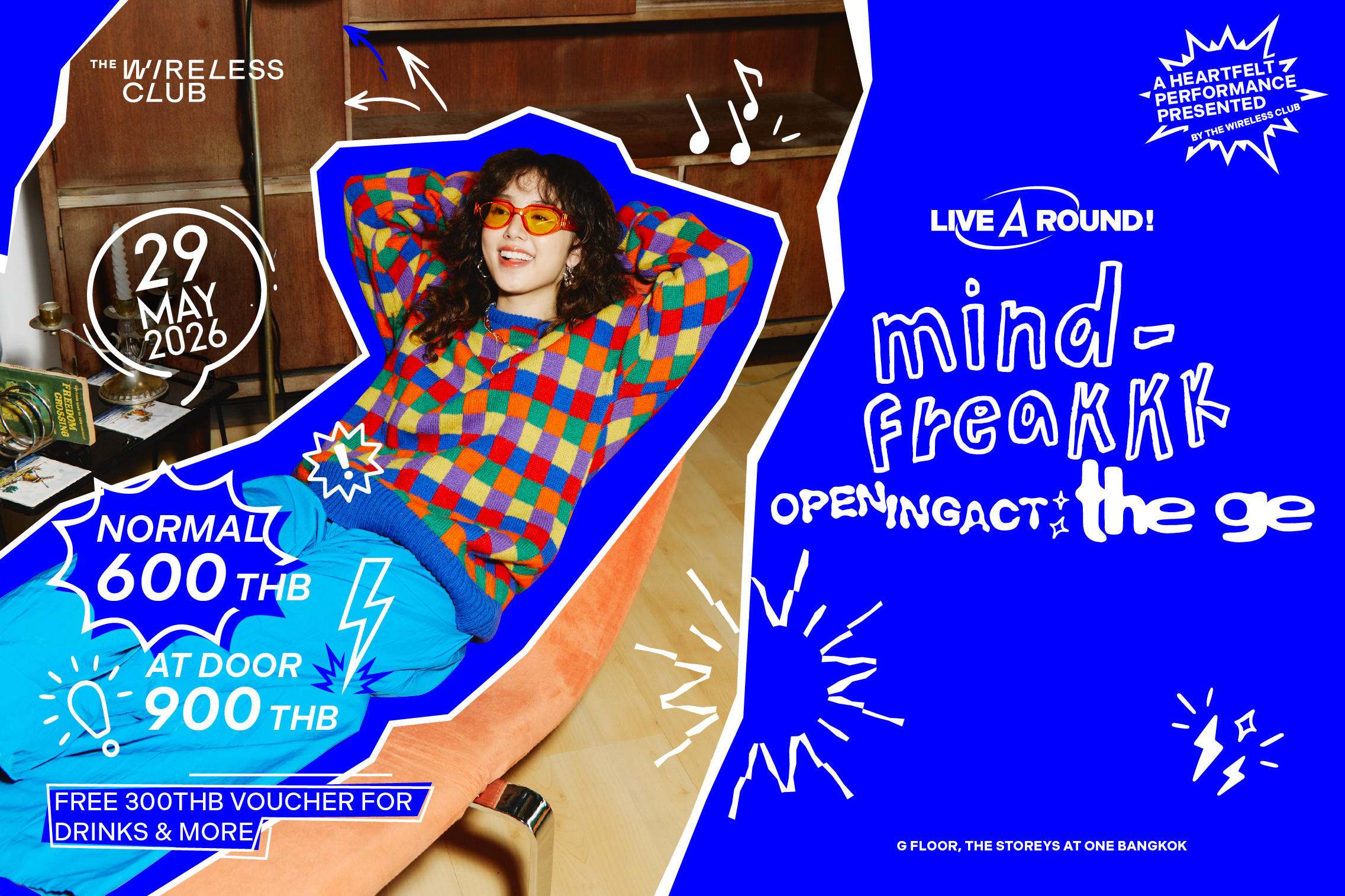 Mind —Ghasira Pornnoppadol is a Thai independent singer-songwriter and actress known for her dreamy blend of synth-pop, indie-pop, and city-pop. With a unique approach to songwriting, her music often delves into the complexities of mental health, using her music to illuminate its profound impact on individuals. at One Bangkok